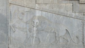 Lion vs. Bull Relief – Apadana Staircase